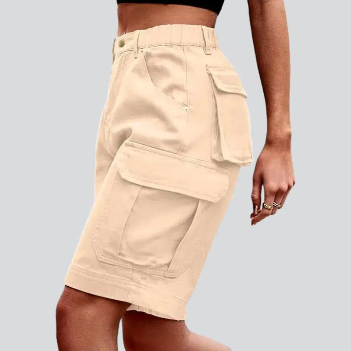 Straight women's denim shorts