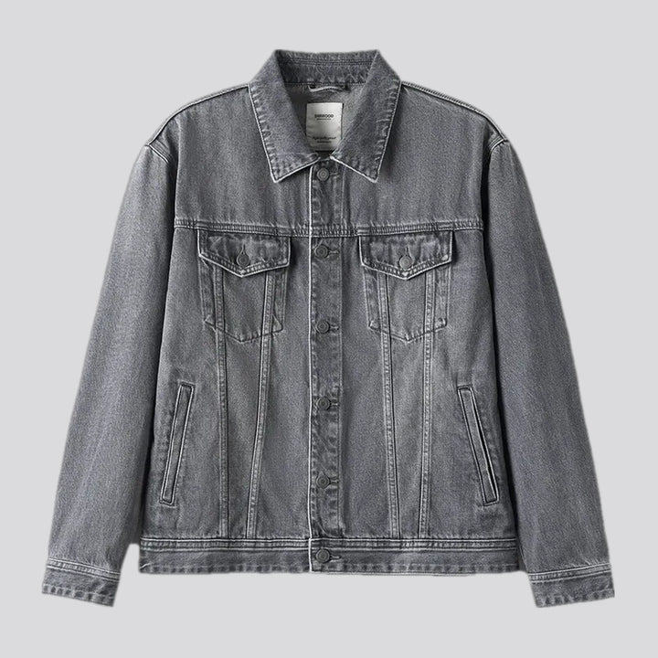 Classic faded men's jeans trucker jacket