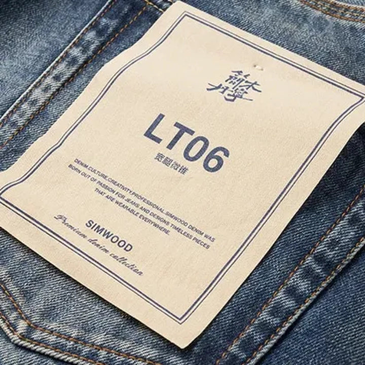 Casual tapered men's jeans