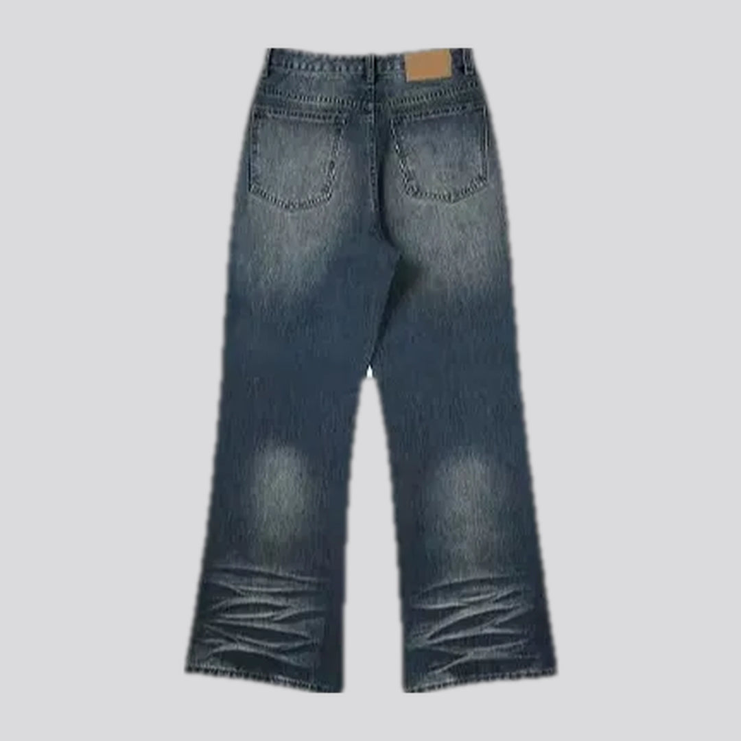 Stylish mid rise faded jeans for men