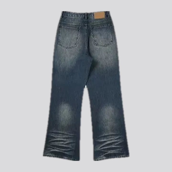 Stylish mid rise faded jeans for men