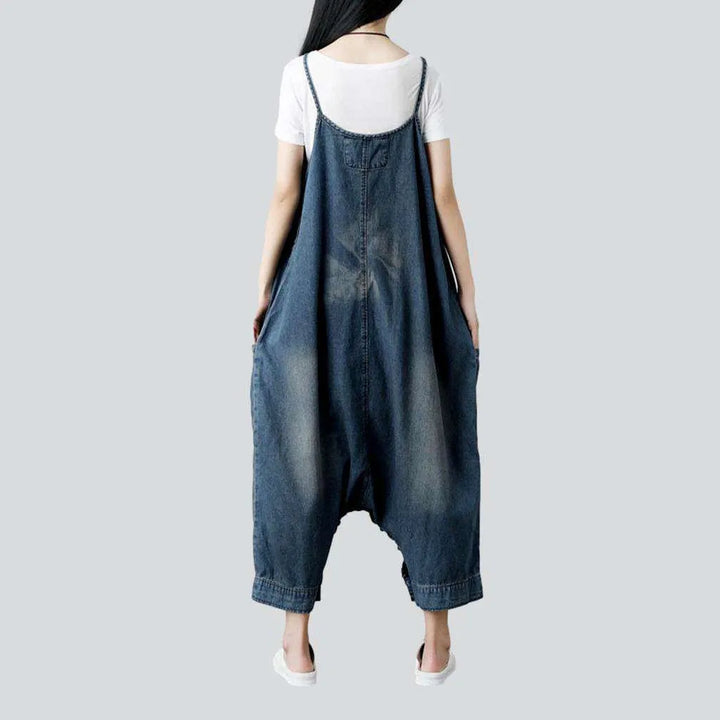 Street painted women's jean overall
